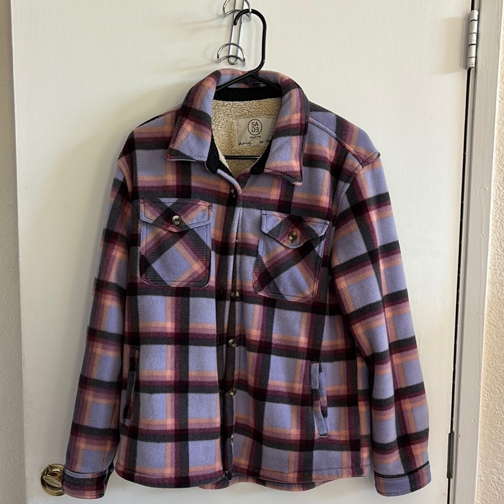Plaid Button-Up Jacket